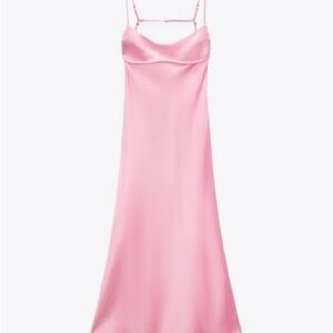 Zara Soft Pink Satin Chemise